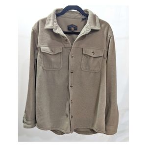 Freedom Foundry Taupe Fleece Shacket. Size L.